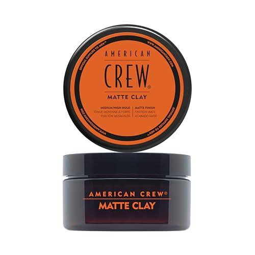 American Crew Matte Clay, Cera Mate Pelo Hombre Fijación Media Alta, Cera con Acabado Mate, Moldeador Pelo con Arcilla y Fijador Pelo en Pasta, 85g