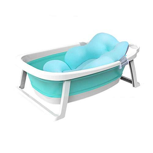 Babify   Lagoon Bañera Plegable de Bebe con Cojín, Plegado compacto, Cojin reductor incluido, Verde