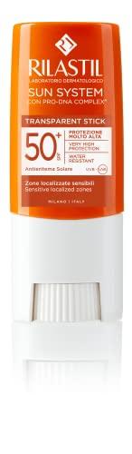 45% DESCUENTO Rilastil   Sun System Stick SPF 50+, Protector Solar Transparente, con PRO DNA Complex, Protección Alta Contra UVB y UVA, para Zonas Sensibles, Resistente al Agua   8,5 g