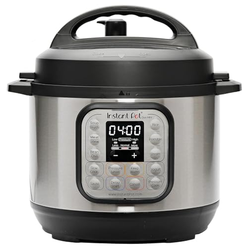 Instant Pot Duo Olla Inteligente 7 en 1, Olla a Presión, de Cocción Lenta, Arrocera, Sartén, Yogurtera, Vaporera y Calentador de alimentos   3L, Acero inoxidable