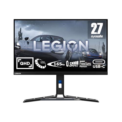 69% DESCUENTO Lenovo Legion Y27h 30 Monitor Gaming con EyeSafe, 27» 2K QHD (IPS, 180Hz (OD), 0.5ms MPRT, HDMI,DP,USB C, Cables DP y USB C, FreeSync, Altavoces) Ajuste de inclinación/altura/giro/pivot Negro