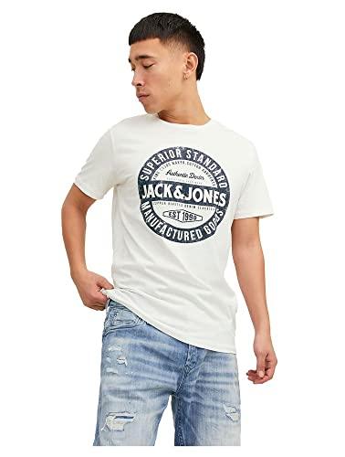 31% DESCUENTO Jack & Jones Jjejeans tee SS O Cuello Noos 23/24 Camiseta, Cloud Dancer, L para Hombre