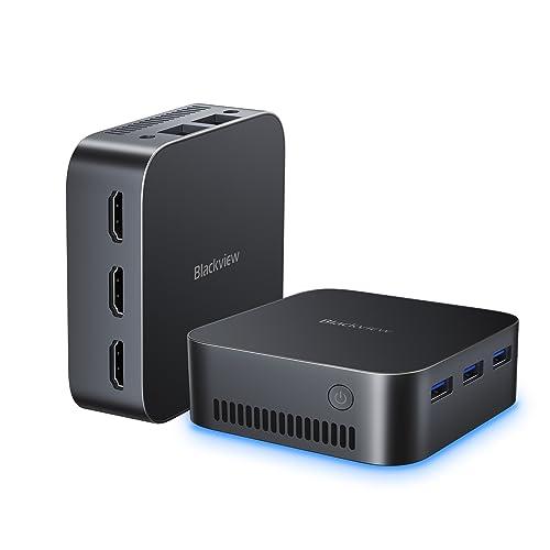 Blackview MP80 W 11 Pro Mini PC,16GB LPDDR5 RAM 512GB M.2 SSD Mini Ordenadores, Intel Alder Lake N95 Micro PC, Ordenador de Sobremesa 4K Triple HDMI/USB3.0/WiFi 5 para Oficina, Negocios