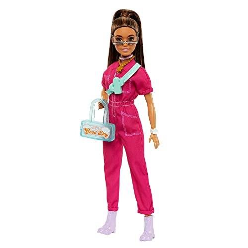 69% DESCUENTO Barbie Day & Play Muñeca con Mono Rosa, Conjunto de Moda, Juguete +3 años (Mattel HPL76)
