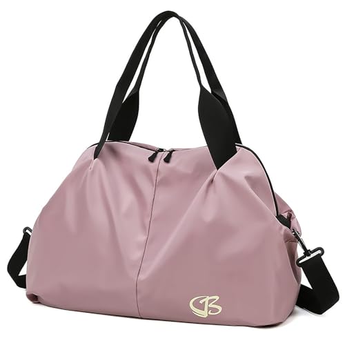Vllcsla Bolsa Deporte Mujer Pequeña, Bolsos Deportivo con Bolsillo Humedo, Bolso Gimnasio, Bolsa de Viaje Resistente al Agua, Bolsas de Fin de Semana Suave, Mochila Gimnasio Mujer, Rosa Oscuro