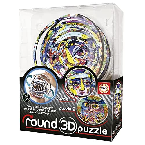 45% DESCUENTO Educa   3D Round Puzzle Abstract Gira, voltea y Resuelve | Rompecabezas Niños y Adultos | Juegos Niños a Partir de 8 años (19709)