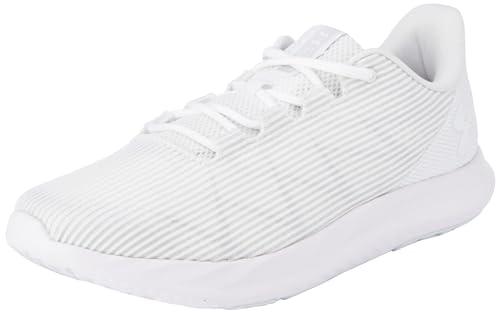 Under Armour UA Charged Speed Swift Zapatillas de deporte de hombre, zapatillas transpirables acolchadas, color blanco/blanco/blanco