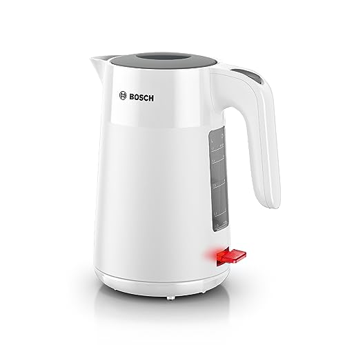 35% DESCUENTO Bosch   Hervidor de Agua, MyMoment, Triple Seguridad, Filtro Anti Impurezas, 1,7 litros, Blanco, TWK2M161