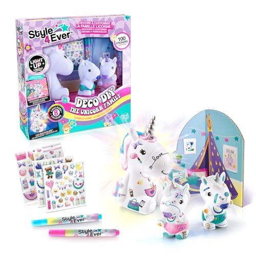 45% DESCUENTO Canal Toys Style 4 Ever La Familia Unicornio, Figuras de la mamá Unicornio Luminosa y Sus Dos bebés Que Brillan en la Oscuridad para Decorar, Deco DIY con Decoraciones y Accesorios OFG 287