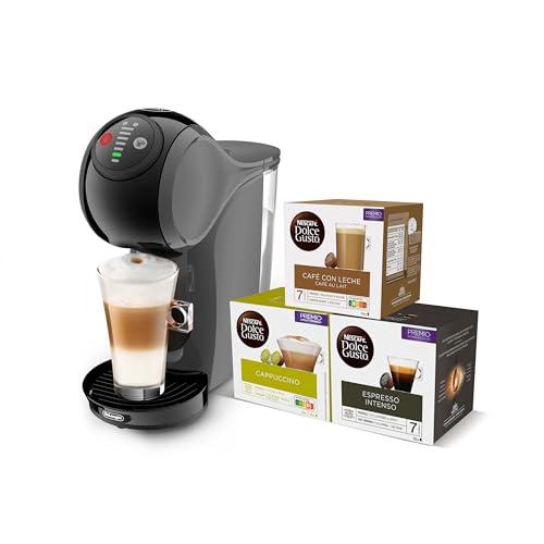 38% DESCUENTO De’Longhi Dolce Gusto Genio S EDG226.A, Máquina de Café en Cápsulas, Incluye 3 Paquetes de Cápsulas, Diseño Compacto, Tamaño de Bebida Ajustable, Depósito de Agua Extraíble de 0,8L, 1600 W, Gris