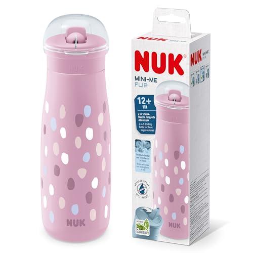 48% DESCUENTO Vaso NUK Mini Me Sip para niños pequeños con pajita | 12+ meses | 450 ml | Botella de agua para niños | Boquilla endurecida a prueba de fugas | A prueba de roturas | Toques de pintura rosa