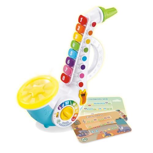 49% DESCUENTO Leapfrog VTech   Saxofón Colores Musicales, Instrumento de música Infantil, Saxofón Interactivo con partituras de 4 Canciones, Juguete Musical, Regalo para niños +18 Meses, Versión ESP