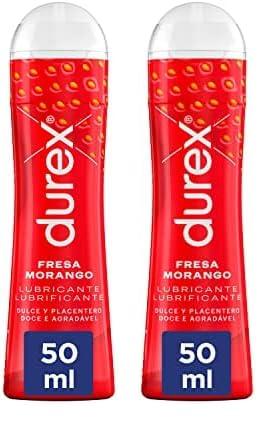 35% DESCUENTO Durex Lubricante Sabor y Aroma Fresa de Base Agua   50 ml (Paquete de 2)