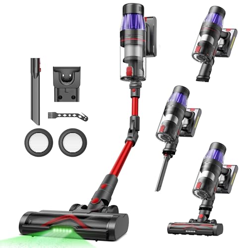 24% DESCUENTO Ultenic U16 Flex Aspiradora sin Cable Potente 50Kpa/550W, 60Mins, Aspirador Escoba Vertical con Tubo Flexible, Limpia el Fondo de los Muebles sin Agacharse, Antienredo, para Alfombra/Pelos de Mascota