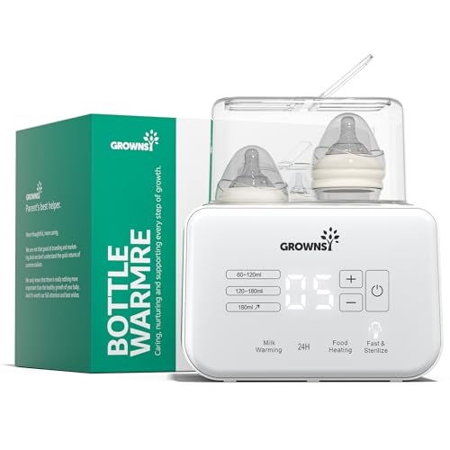 Calienta Biberones | Esterilizador Biberones | Calentador Rápido de Alimentos para Bebés 8 en 1 y Descongelador Calentador Pantalla LCD Control Preciso de Temperatura para Leche Materna