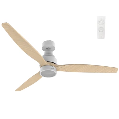 Taurus Ventilador de Techo Ultrasilencioso Fresko 3B Pure 30W | 6 Velocidades | Función Verano/Invierno | Iluminación LED 3 Tonos | Temporizador 8h | Fácil Instalación | Motor DC