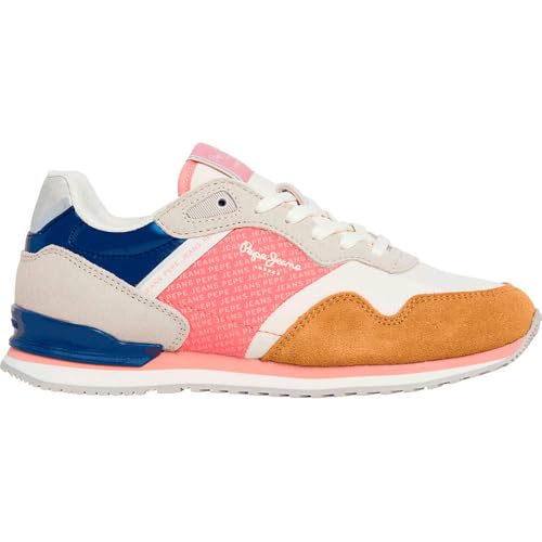 65% DESCUENTO PEPE JEANS London Print W, Zapatilla Unisex Adulto, Biscuit, 36 EU