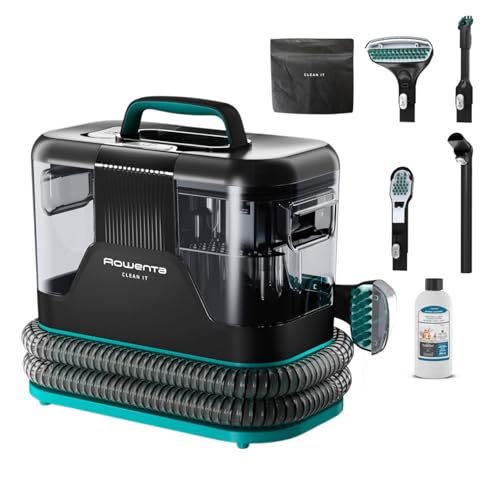 32% DESCUENTO Rowenta Clean It, Aspirador de tapicerías, Limpieza Rápida y Fácil, Apto para Suciedad de Mascotas, Alfombras, Interior del Coche, 750w, 6acc, IN5020F0