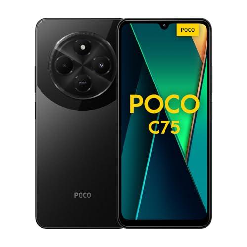 Xiaomi Poco C75   Smartphone de 8+256GB, Pantalla inmersiva de 6.88” 120Hz, MediaTek Helio G81 Ultra, cámara Dual de 50MP IA, 5160 mAh, Carga rápida de 18W, NFC, Negro (Versión ES)