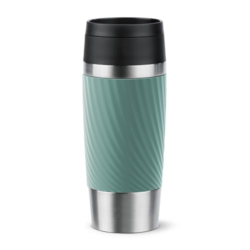 31% DESCUENTO Taza de viaje TEFAL Classic Twist: tapa de rosca con cierre Quick Press, funda suave, 100% hermética, mantiene bebidas frías 8 h y calientes 4 h. Tapa 360° para beber desde cualquier ángulo. N2024310.
