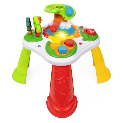 28% DESCUENTO Chicco Mesa Multiactividad, Mesa del Bosque con Actividades Electrónicas y Manuales, con Formas Encajables, Tobogán y 11 Piezas, Estimula el Juego Creativo y el Aprendizaje, Patas Removibles