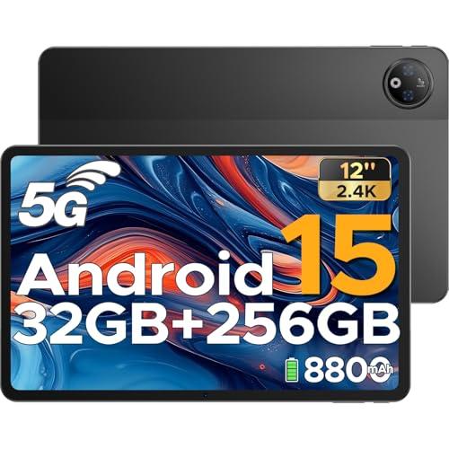 34% DESCUENTO DOOGEE V Pad 5G Tablet 12 Pulgadas Android 15, Mediatek 7050, 32(8+24) GB RAM+256GB ROM, 2.4K IPS 90Hz, 7.0mm Tablet con SIM, 8800mAh 18W/13MP+8MP/4 Altavoces/WiFi6/FACE ID (NR 5G SIM Versión)