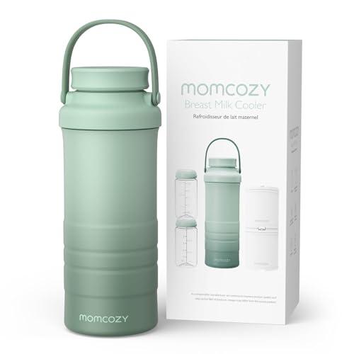 Momcozy Enfriador de leche materna portátil al aire libre (628 ml), enfriamiento total de 360° durante 24 horas, enfriador de leche materna de viaje grande con 2 botellas para almacenamiento