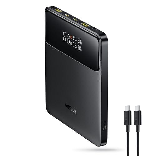 Baseus Powerbank, 20000mAh 100W PD Slim batería Externa QC 4.0 Cargador rápido, Blade H1 USB C para portátiles MacBook iPad, iPhone16 15 Pro MAX, Samsung Galaxy S24 Ultra, Steam Deck,2024 Versión