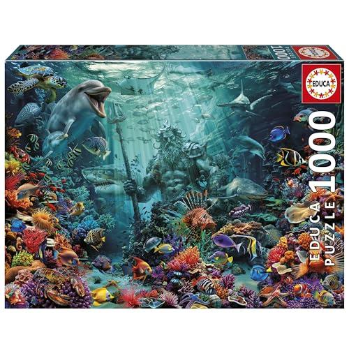 38% DESCUENTO Educa   Puzzle de 1000 Piezas para Adultos | Arrecife de Coral Poseidón. Incluye Pegamento Fix Puzzle. Medidas: 68 x 48 cm. A Partir de 14 años (20174)
