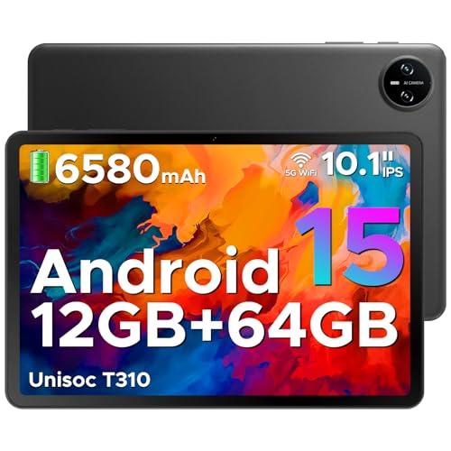 DOOGEE Tab A9 Android 15 Tablet 10 Pulgadas, Unisoc T310, Tablet para Niños 6580mAh, 12GB RAM+ 64GB ROM, Cámara Principal 8MP, Tablets Altavoces Duales, Bluetooth 5.0, OTG, Jack 3.5mm, Face ID