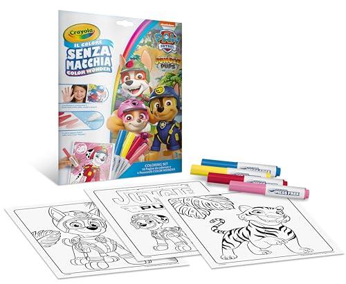 38% DESCUENTO CRAYOLA, Color Wonder, Kit completo con 18 páginas para colorear y 4 marcadores para colorear sin manchas, personajes de la Patrulla Canina, actividad creativa para niños de 3 a 5 años, cód. 25 2909