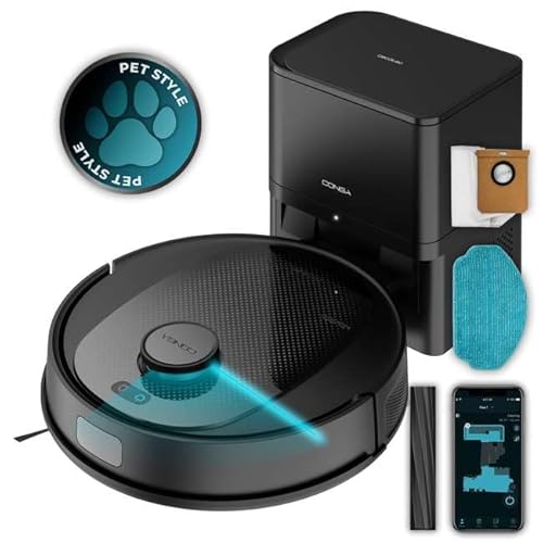 20% DESCUENTO Cecotec Robot Aspirador y Base Autovaciado Conga 7690 Immortal MAX Home M, Navegación Laser, Succión 5000 Pa, hasta 220min Autonomía, Base, 2,5L, Control App, 4en1 Barre, aspira, friega y Pasa mopa