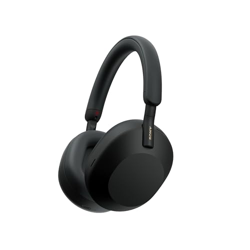 Sony WH 1000XM5SA Auriculares inalámbricos Premium con cancelación de Ruido, Bluetooth, Llamadas de Calidad, Hi Res, hasta 30 Horas de batería, con Estuche Blando, iOS y Android, Negro