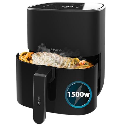 Cecotec Freidora de Aire de 5,5L Cecofry Fantastik 5500 Essential. 1500W, Tecnología PerfectCook, Digital y Táctil, Regulable 80 200ºC, 9 Modos, Temporizador 60 min, Protección Sobrecalentamiento