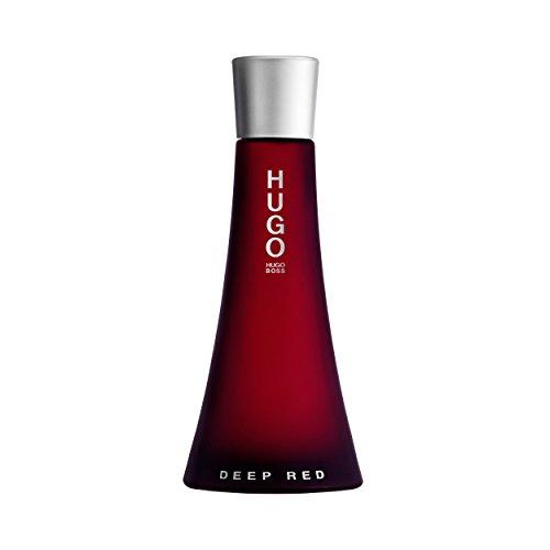 HUGO Deep Red Eau de Parfum para Mujer |Perfume de mujer con notas de naranja sanguina y sándalo | Duración media | 90 ml