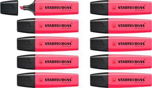69% DESCUENTO STABILO Marcador fluorescente BOSS ORIGINAL   Caja con 10 unidades color rosa