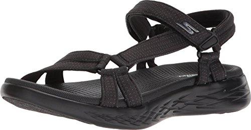 54% DESCUENTO Skechers On The go 600 Brilliancy, Sandalias atléticas Mujer, Negro, 40 EU