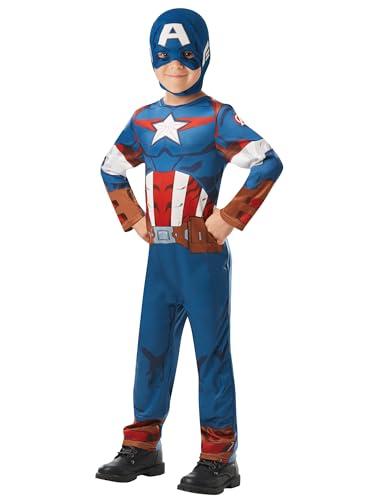 OFERTÓN SUPREMO 73% DESCUENTO Rubies  Captain America Classic Marvel Avengers capitán Disfraz infantil, Multicolor, niño: 3 4 (Rubie’s 640832TODD)