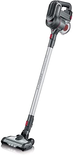 OFERTÓN SUPREMO 65% DESCUENTO Severin HV 7165, Aspiradora Manual y de Mango con Cepillo eléctrico y Motor Digital, Batería de Iones de Litio de 22.2 V, S´Power topspin Li 30, Gris/Rojo