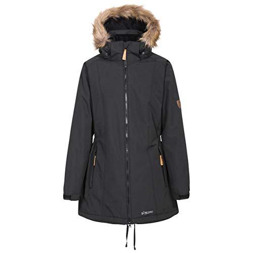 57% DESCUENTO TRESPASS Celebrity Warm Waterproof Chaqueta con Capucha extraíble, Mujer, Negro, 42