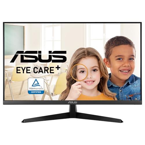 ASUS VY27UQ Monitor Eye Care de 27 Pulgadas 4K, 3840 x 2160, IPS, HDR 10, Adaptive Sync, tecnología Eye Care Plus, Filtro de luz Azul, antiparpadeo, Tratamiento Antibacteriano