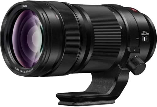 DESCUENTAZO 49% DESCUENTO Panasonic LUMIX S PRO S R70200E   Teleobjetivo (70 200 mm, F4.0 O.I.S. MILC 23/17, zoom 0.92 m, vídeo 4K, estabilizador óptico de 5 ejes, resistente a salpicaduras y frío) negro