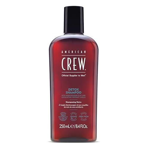 41% DESCUENTO American Crew – Detox Shampoo, Champú de Limpieza Profunda para Hombre, Exfolia el Cuero Cabelludo, Elimina el Exceso de Sebo, Vegano y Sin Siliconas, Formulado con Ingredientes Naturales, 250 ml