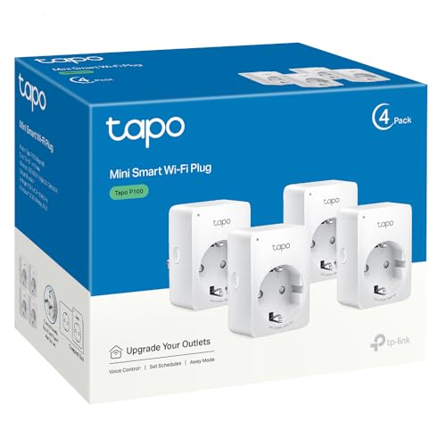 39% DESCUENTO Tapo P100 (4 paquetes) – Mini enchufe inteligente Wi Fi, óptimo para programar encendido/apagado y ahorrar energía, no necesita concentrador, compatible con Alexa y Google Home