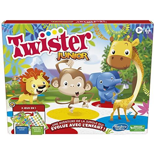 DESCUENTAZO 63% DESCUENTO Juego Twister Junior, Alfombra Reversible Aventura de la Selva, 2 Juegos en 1, Juego de Grupo de Interior para 2 a 4 Jugadores