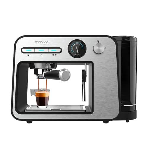 DESCUENTAZO 60% DESCUENTO Cecotec Cafetera espresso Power Espresso 20 Square Pro, 1450 W, 20 bares, ThermoBlock, Vaporizador, 2 tazas de café, Depósito de agua extraíble de 1 Litro, Bandeja calienta Tazas