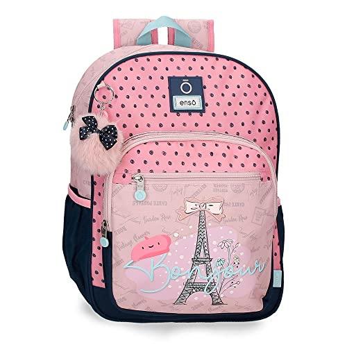 Enso Bonjour Mochila Escolar Rosa 30x38x12 cms Poliéster 13,68L