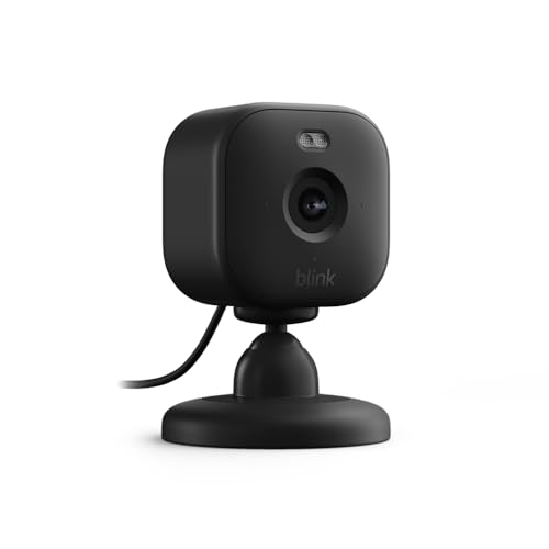 50% DESCUENTO Blink Mini 2 | Cámara de vigilancia interior compacta, HD con enchufe, visión nocturna en color, foco integrado, audio bidireccional, detección de movimiento, compatible con Alexa (negro)