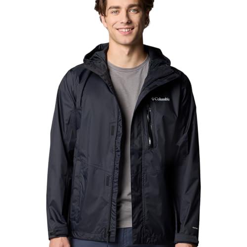 59% DESCUENTO Columbia Pouring Adventure 3 Jacket, Chaqueta impermeable para la lluvia Hombre, Black, M