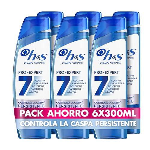 32% DESCUENTO H&S Pro Expert 7 Champú Anticaspa para Control de la Caspa Persistente 300ml. Combate 7 Síntomas de La Caspa. Protección Completa del Cuero Cabelludo, New Version